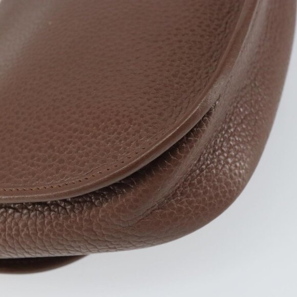 Authentic Christian Dior Shoulder Bag Leather Brown Gold - Picture 8 of 16